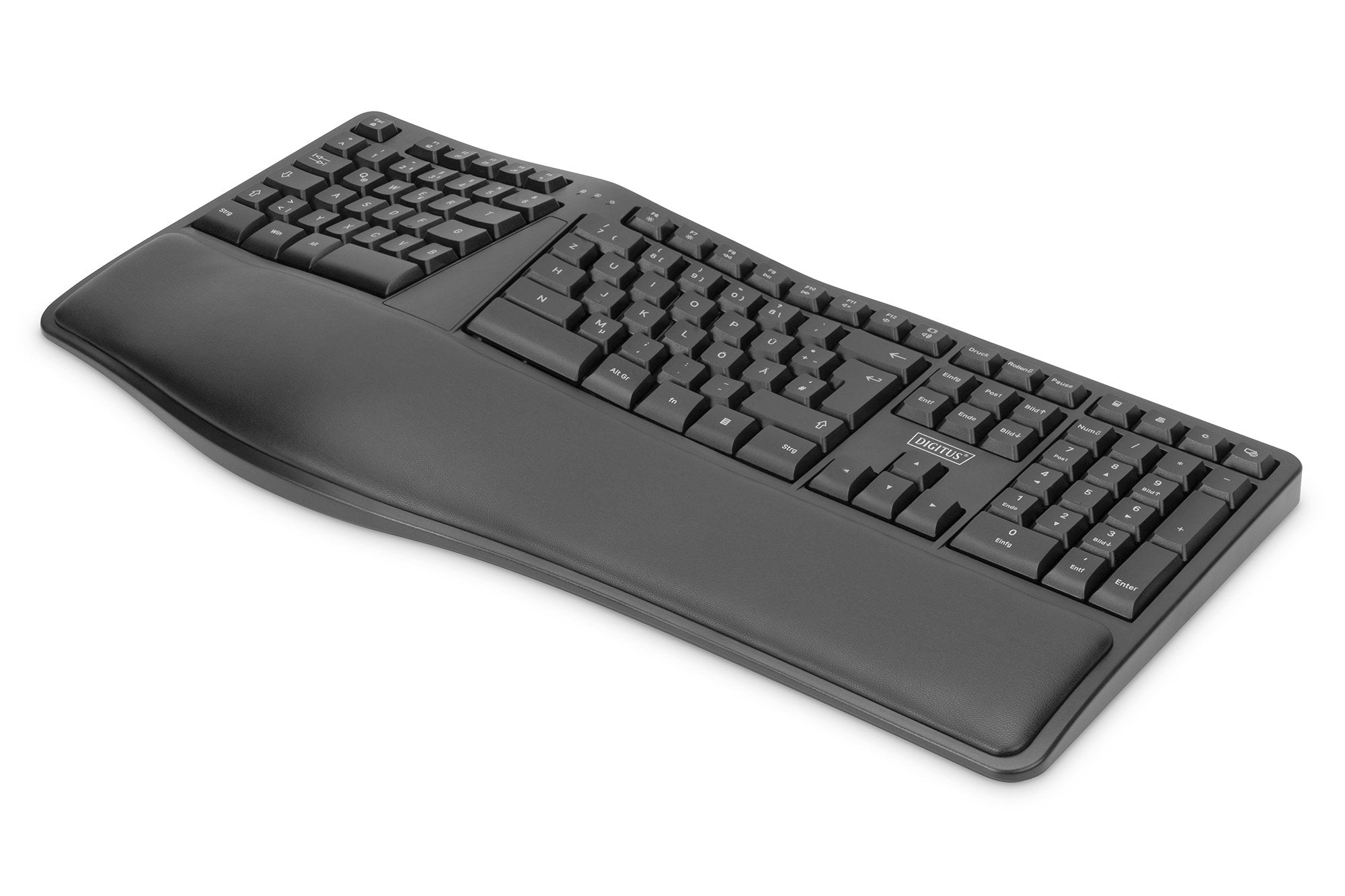 Digitus Teclado Aleman Ergonómico, Sin Cable, 2,4 Ghz