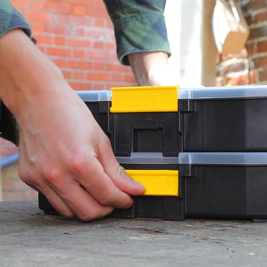 Caja De Herramientas Stanley 1-97-483 Pieza Pequeña Y  Caja Para Piezas Pequeñas Nylon Negro, Transparente, Amarillo Negro/Amarillo, Caja Para Piezas Pequeñas, Nylon, Negro, Transparente, Amarillo, 67 Mm, 375 Mm, 292 Mm