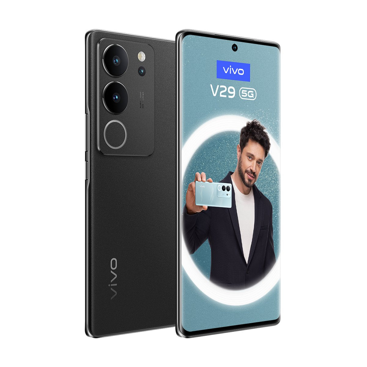 Vivo V29 8+256gb Black 17,2 Cm (6.78") Sim Doble Android 13 5g Usb Tipo C 8 Gb 4600 Mah Negro