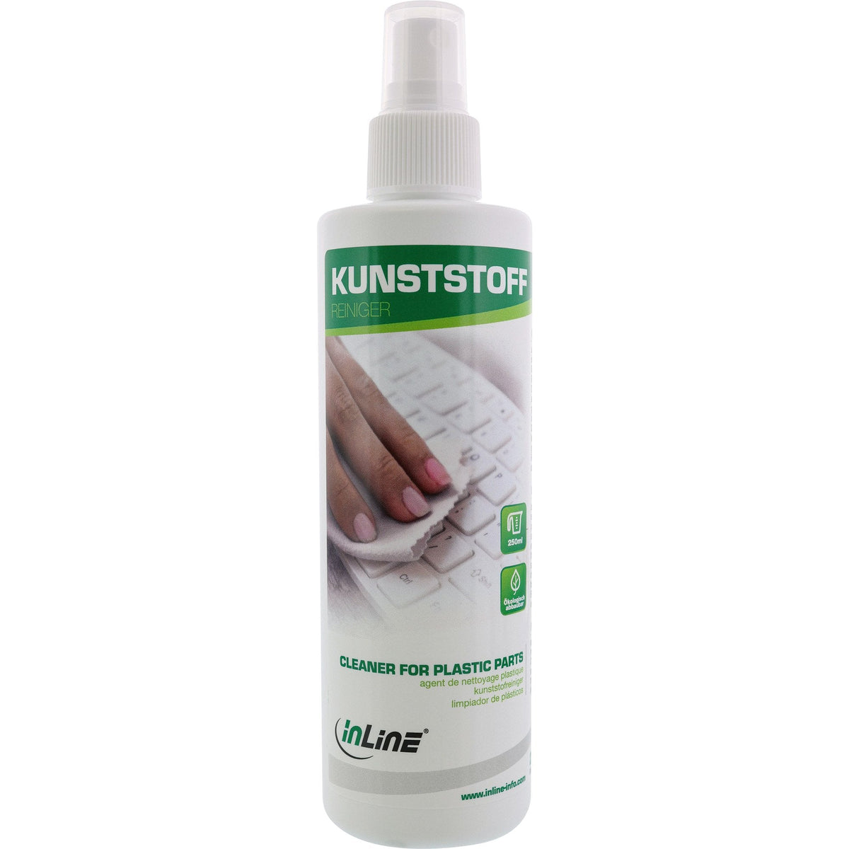Inline Pc Limpiador Para Piezas De Plástico Bomba Spray Botella 250ml