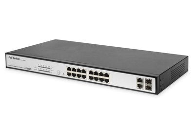 Digitus Dn-95312-1 Switch Gestionado Fast Ethernet (10/100) Negro, Plata Energía Sobre Ethernet (Poe)