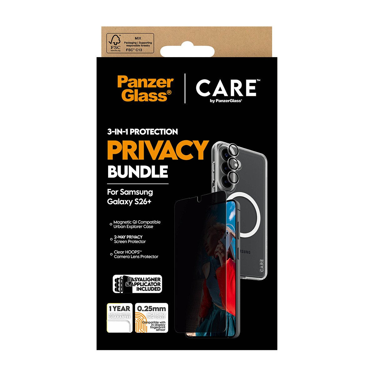 EAN 5715685034541 - PanzerGlass ® | CARE™ by ® Privacy 3-in-1 Bundle Samsung Galaxy S26+ Protector de pantalla 1 pieza(s) imagen 3