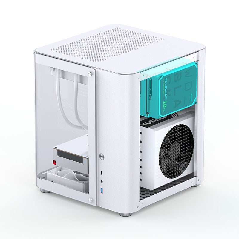 Jonsbo Tk-1 2.0 Micro-Atx Carcasa, Tempered Glass - Blanco