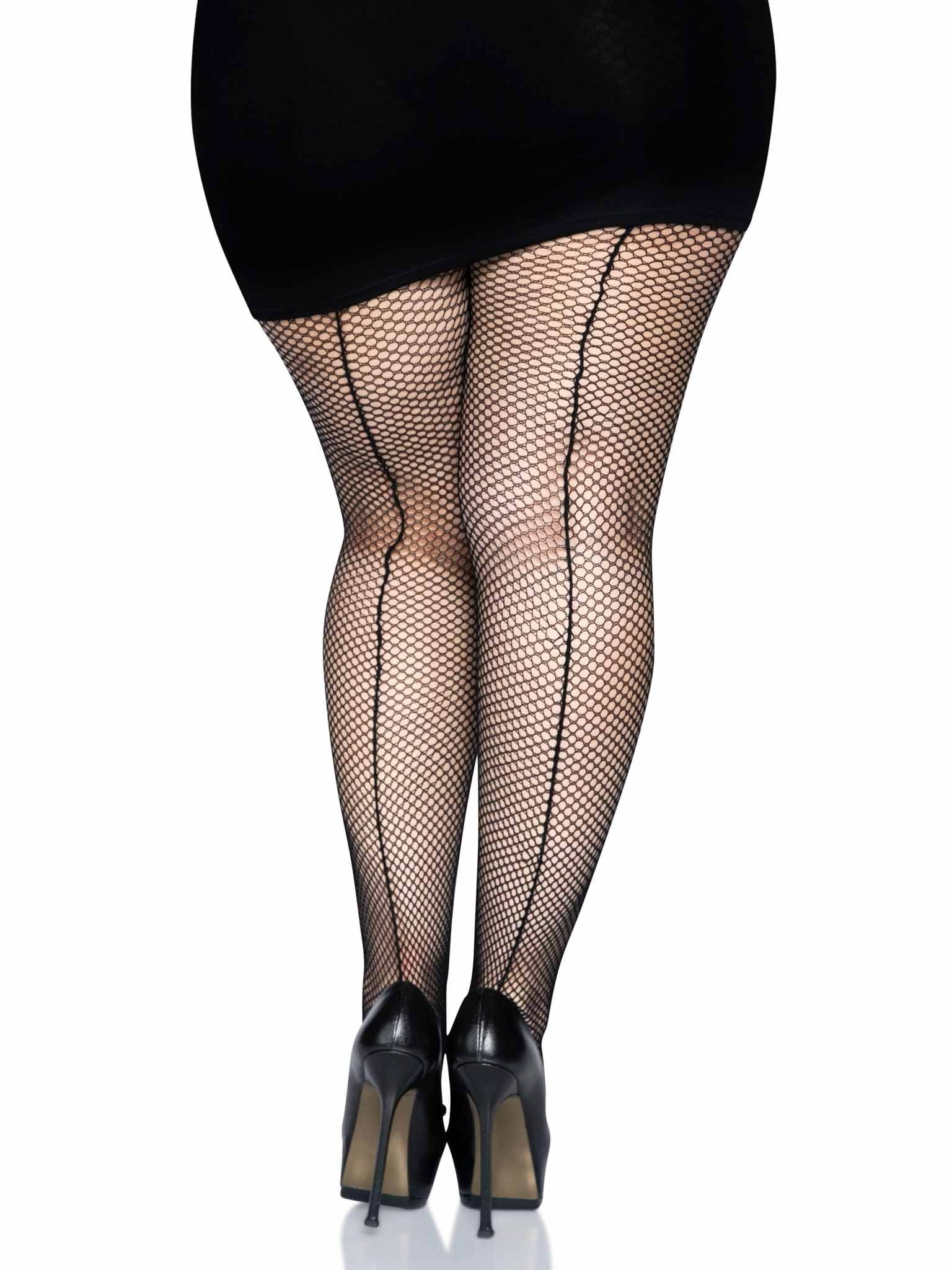 Leg Avenue - Medias En Red Negro Talla Grande