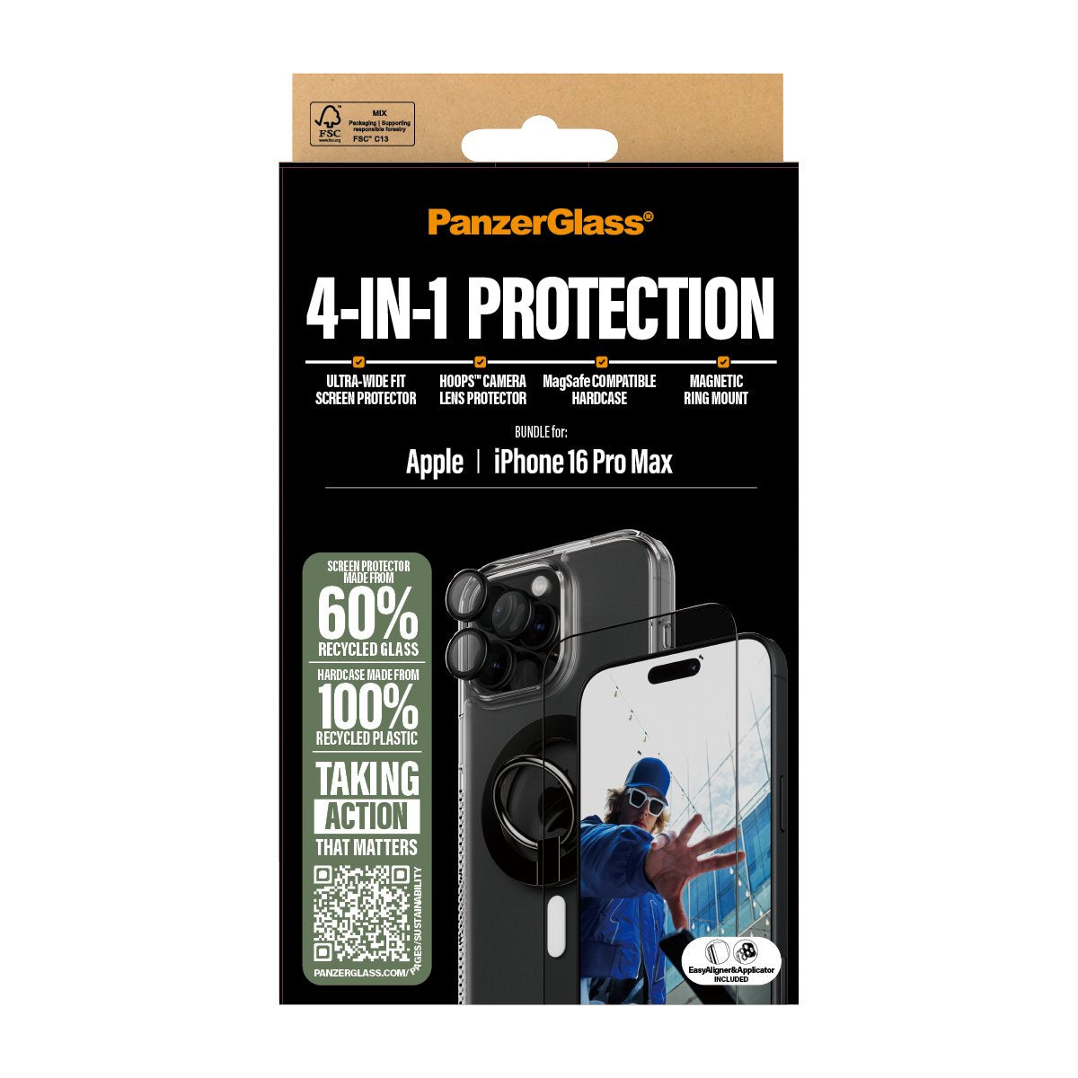 EAN 5715685003523 - PanzerGlass ® 4-in-1 Protection Bundle iPhone 16 Pro Max Protector de pantalla Apple 1 pieza(s) imagen 3