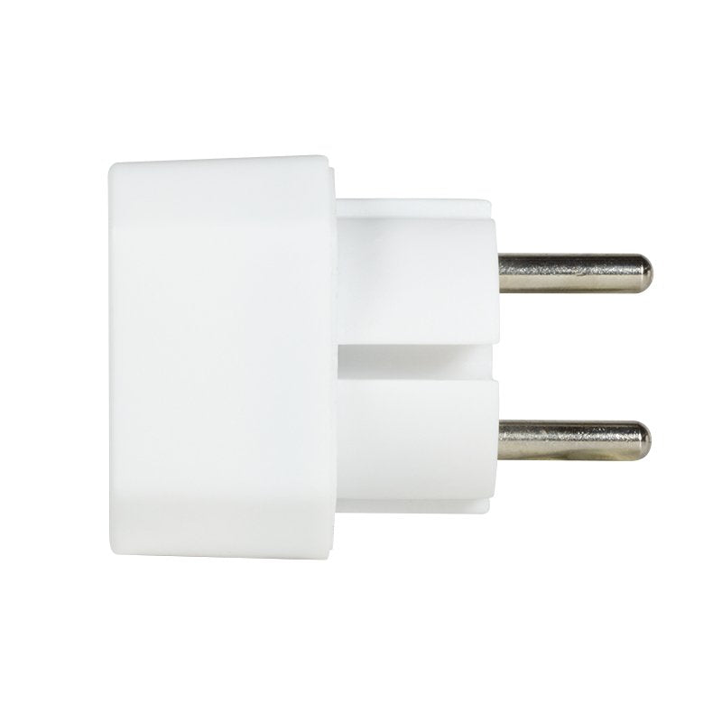 Logilink Adapter With 2 Euro Sockets, Blanco