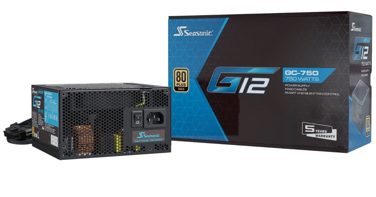 Fuente De Alimentacion Seasonic Atx 750w G12 Gc 750 80 Gold No Modular Vent 120mm