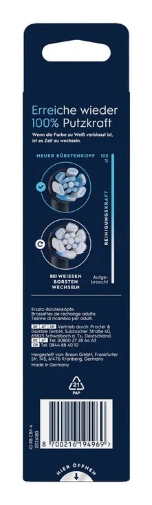 EAN 8700216194969 - Oral-B iO Ultimative Reinigung 4 pieza(s) Negro imagen 3
