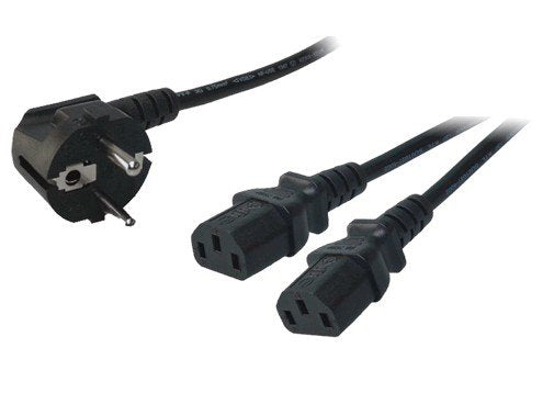 Logilink Cable De Alimentacion Schuco Cee7 A 2 C13  1.50m Negro