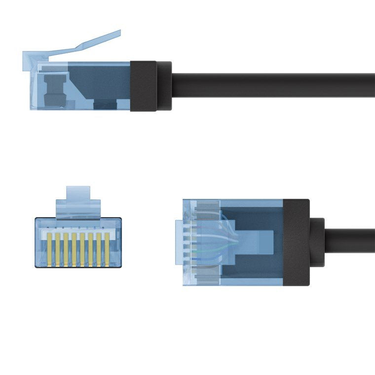 Latiguillo Cat 6a, U/Utp,  0.15 M, Negro, Lszh-Tpe  Slim Delgado Goobay