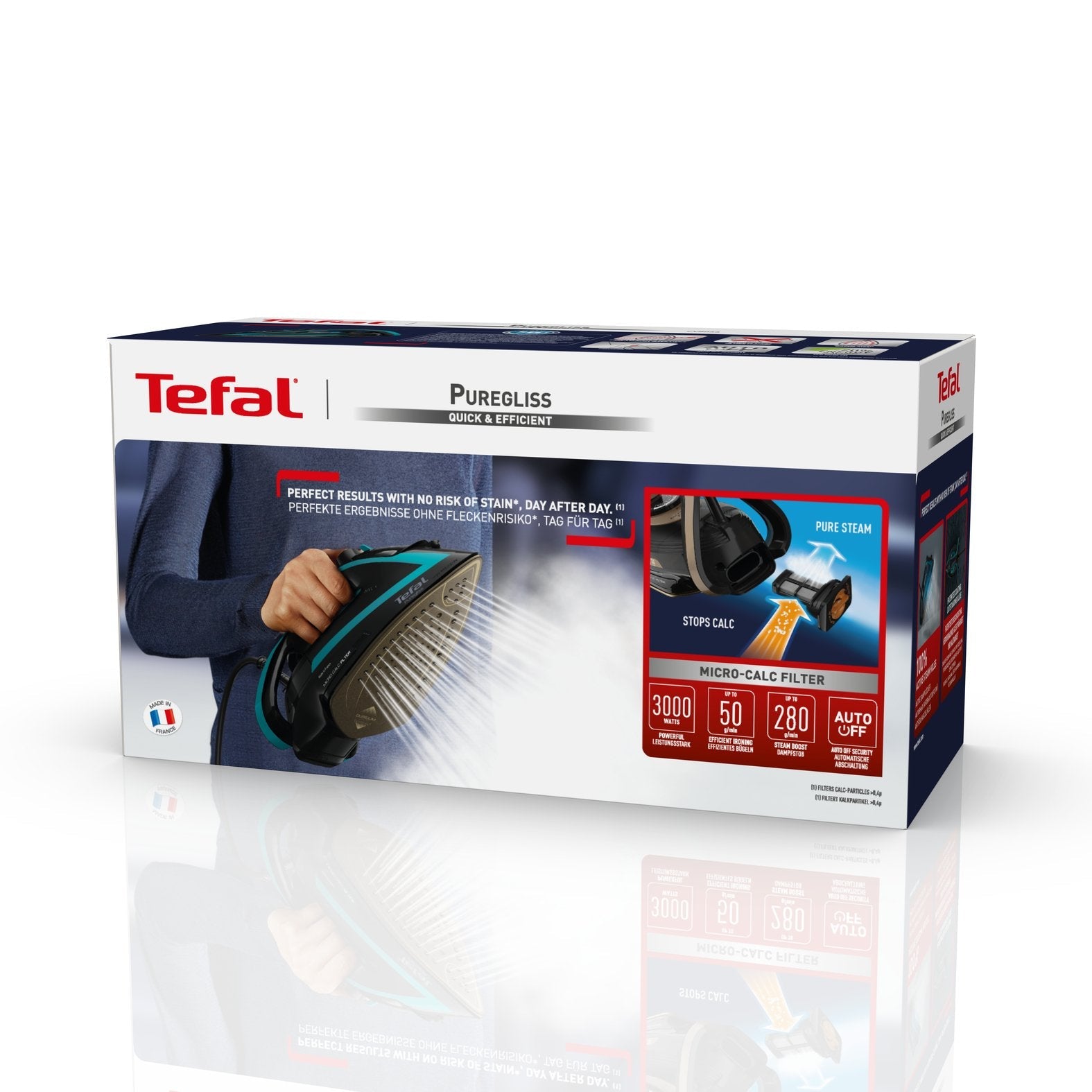Tefal Plancha  Puregliss Fv8066e0  Negro Azul