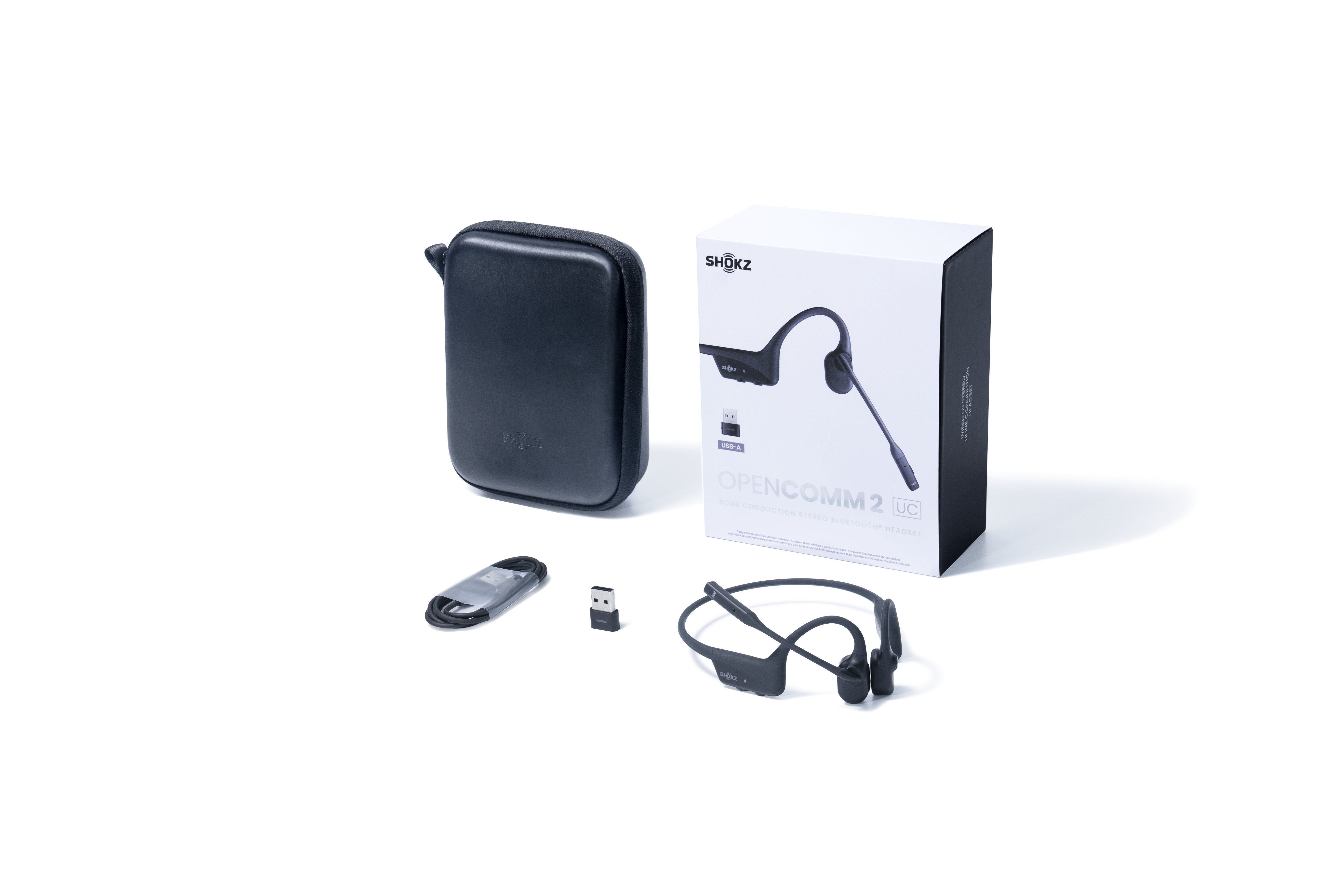 Auriculares  Shokz Opencomm  Inalámbrico  Usb Tipo A Bluetooth Negro