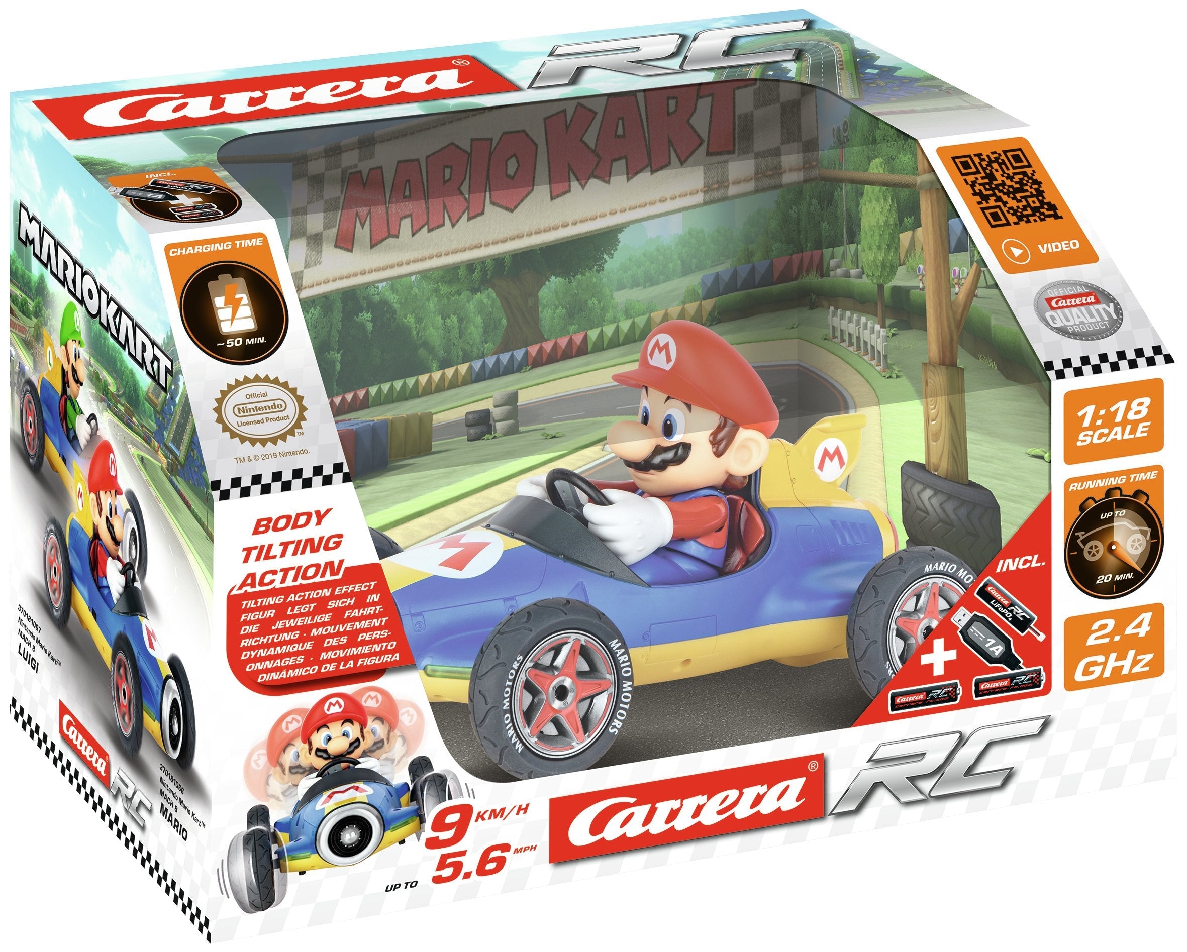 EAN 9003150111696 - Carrera RC Mario Kart Mach 8 - Mario modelo controlado por radio Buggy Motor eléctrico 1:18 imagen 10