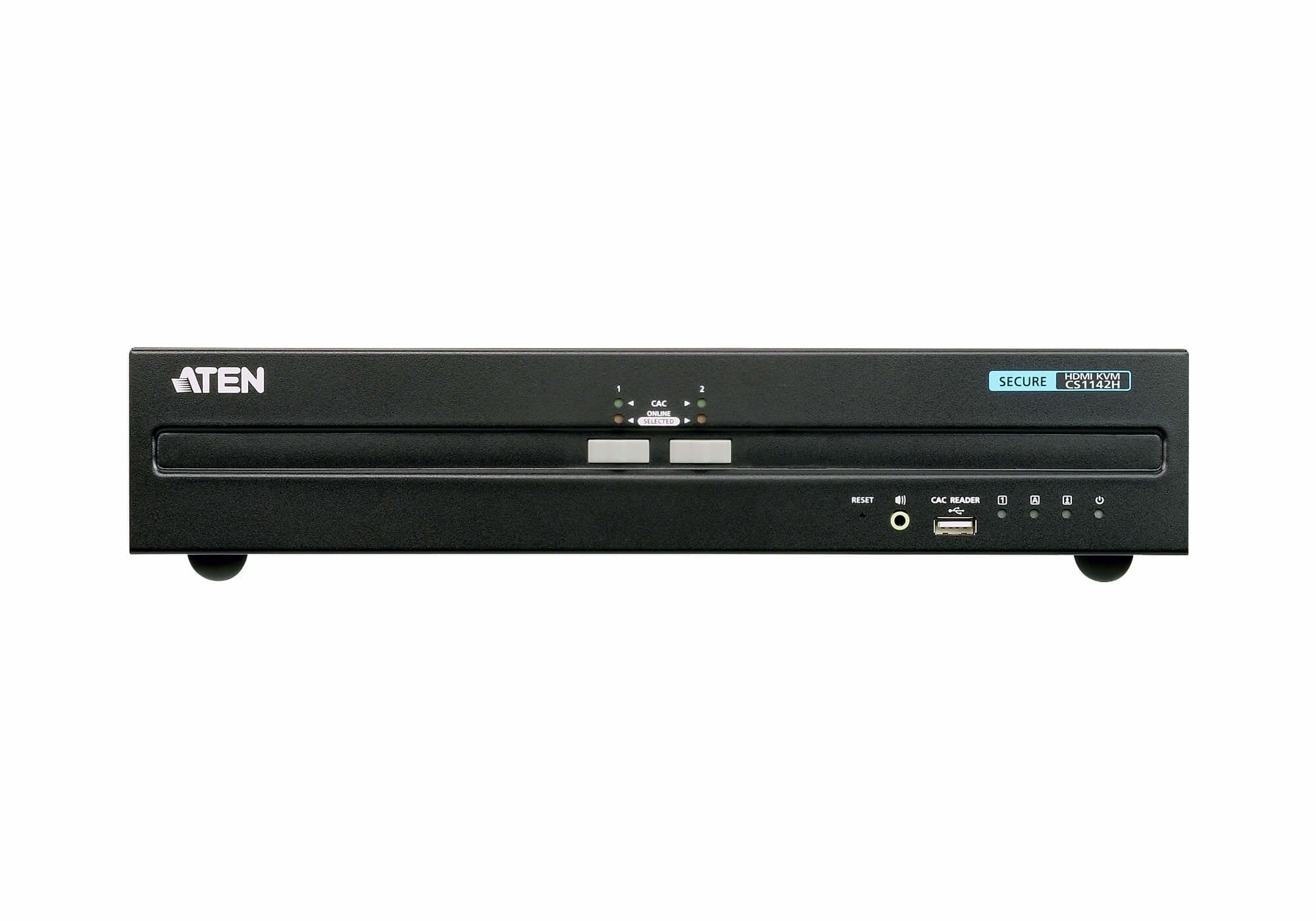 Conmutador Kvm Seguro 2-Port Usb Hdmi Dual Display Secure Kvm Aten  Aten Kvm Seguro 2-Port Usb Hdmi Dual Display Secure Kvm (Cs1142h-At-G)