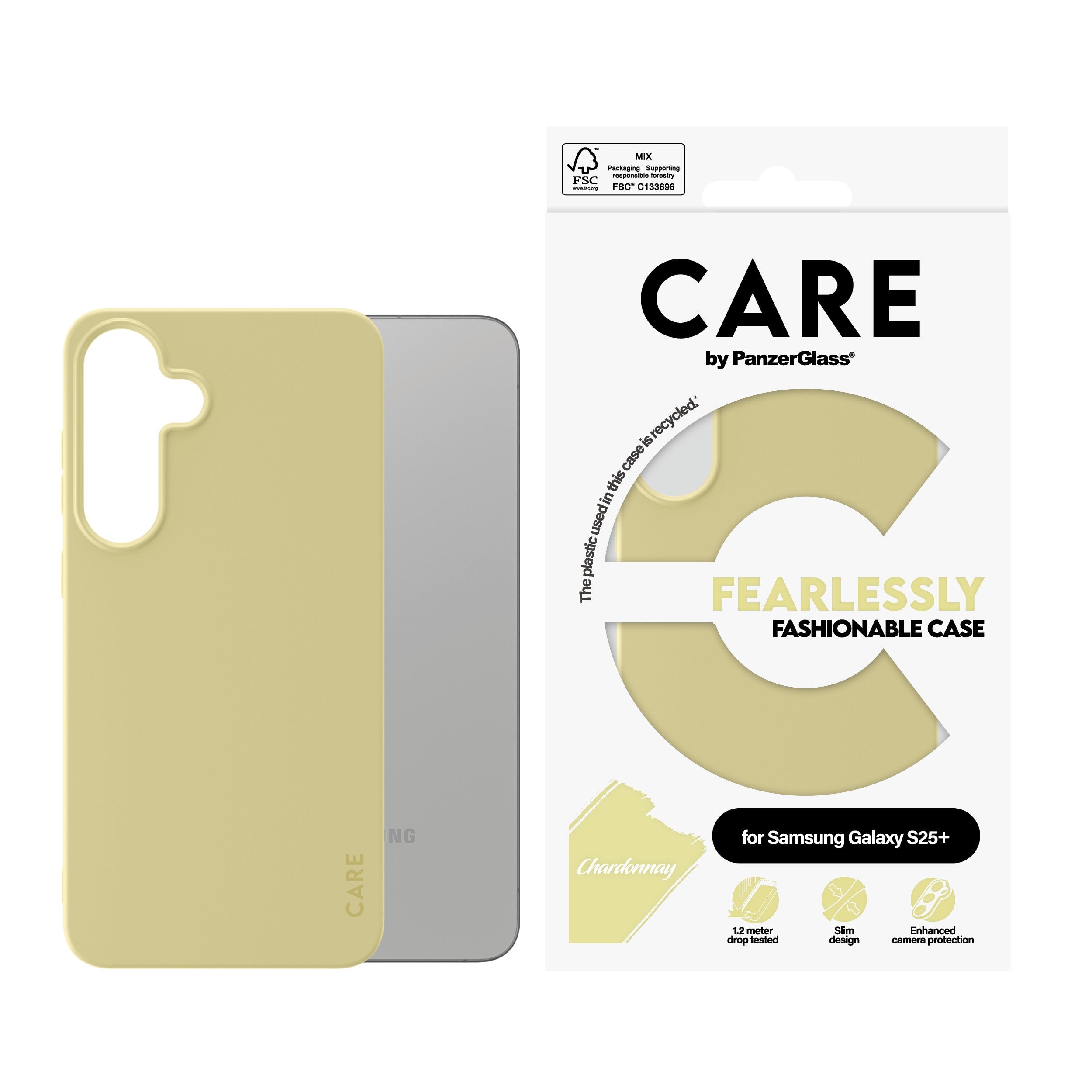 EAN 5715685016301 - PanzerGlass CARE™ by ® Case Chardonnay Samsung Galaxy S25+ funda para teléfono móvil Amarillo imagen 2