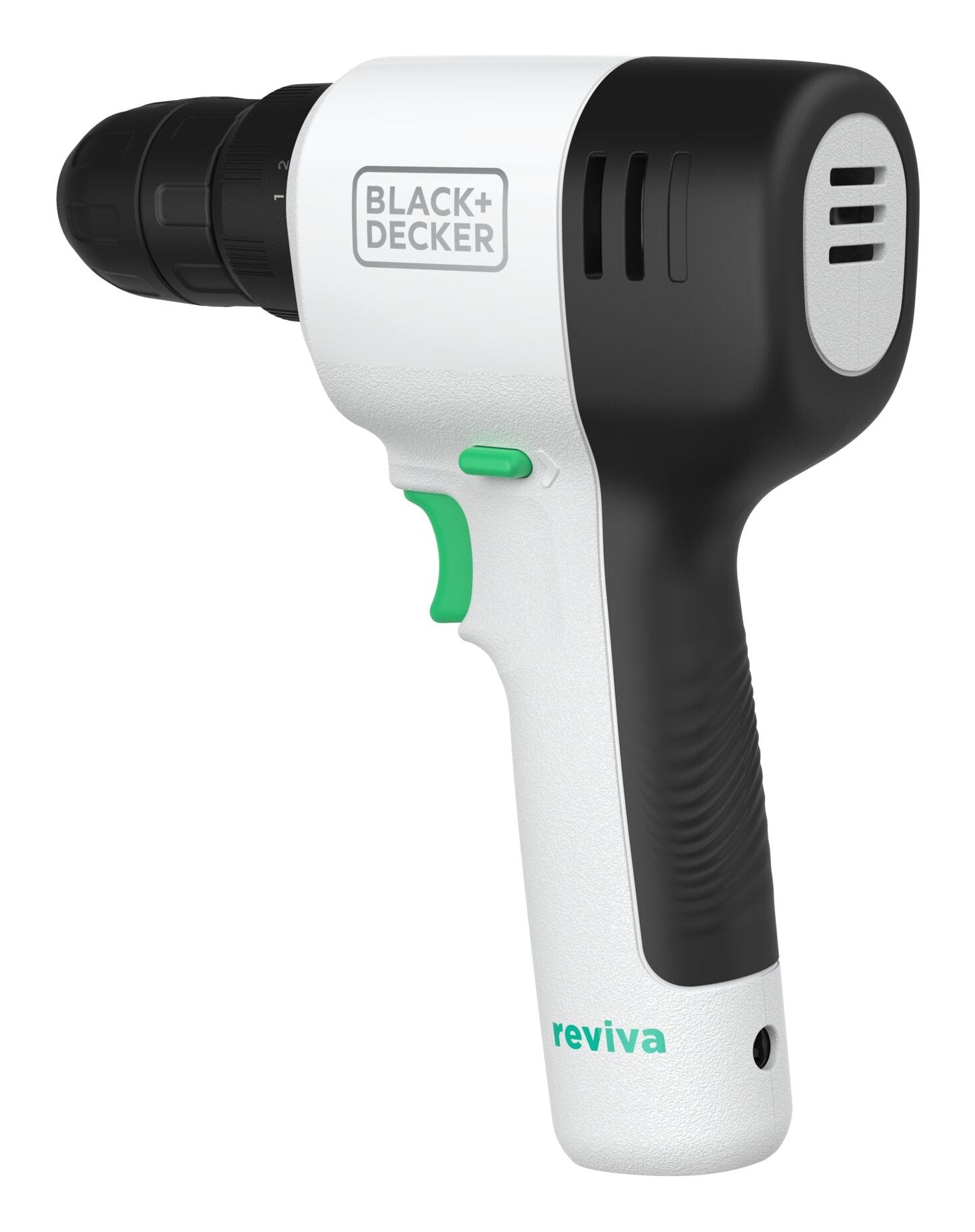 Taladro Atornillador A Batería Black+Decker Reviva, 12 Voltios Blanco/Negro, Batería De Ion De Litio Integrada 1,5 Ah Revdd12c-Qw