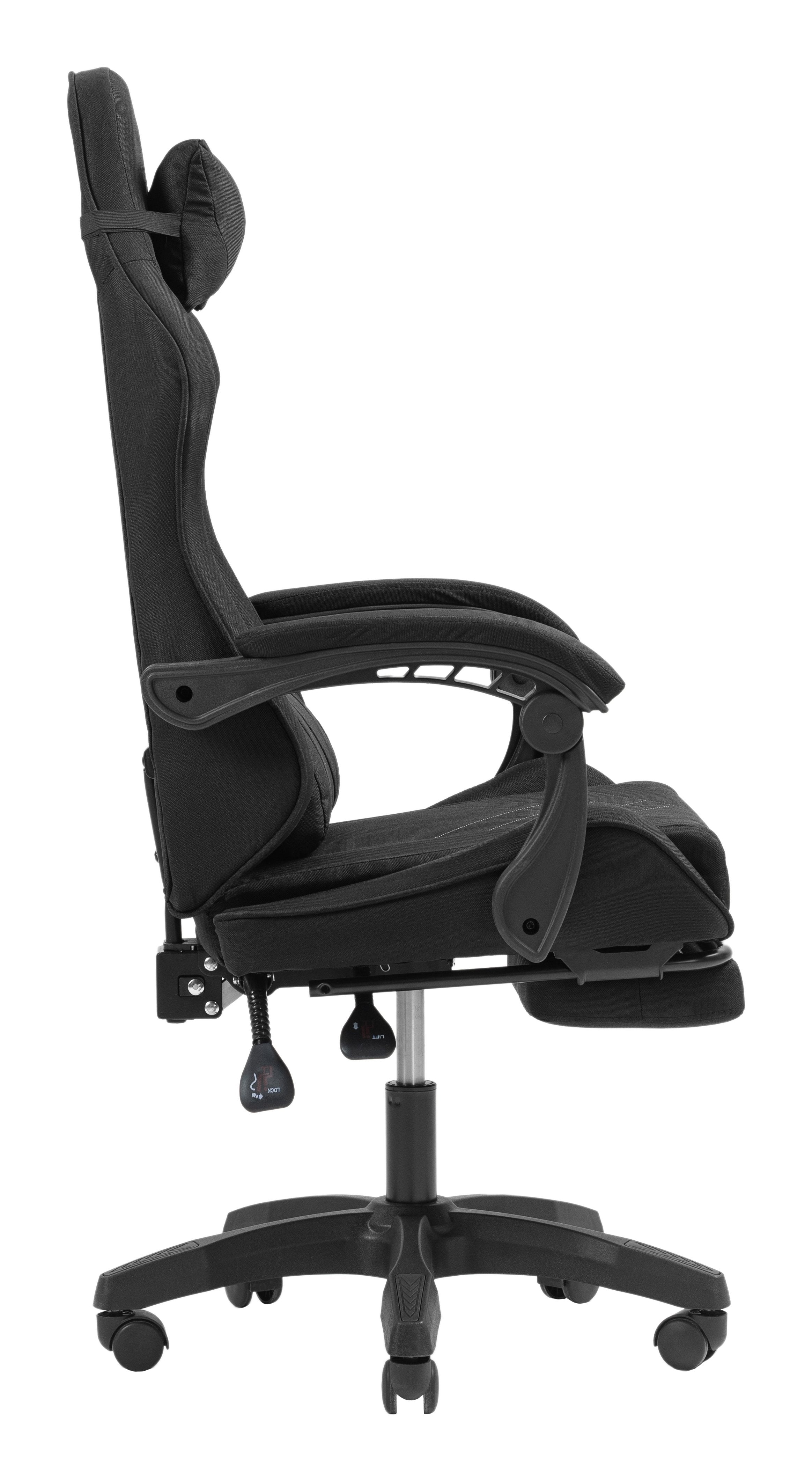 Silla Gaming  Mgc-X Pro Reposapies Negro Mars Gaming 120kg Max/ Resposabrazos Ajustable/ Inclinacion 90-135º/ 5 Ruedas