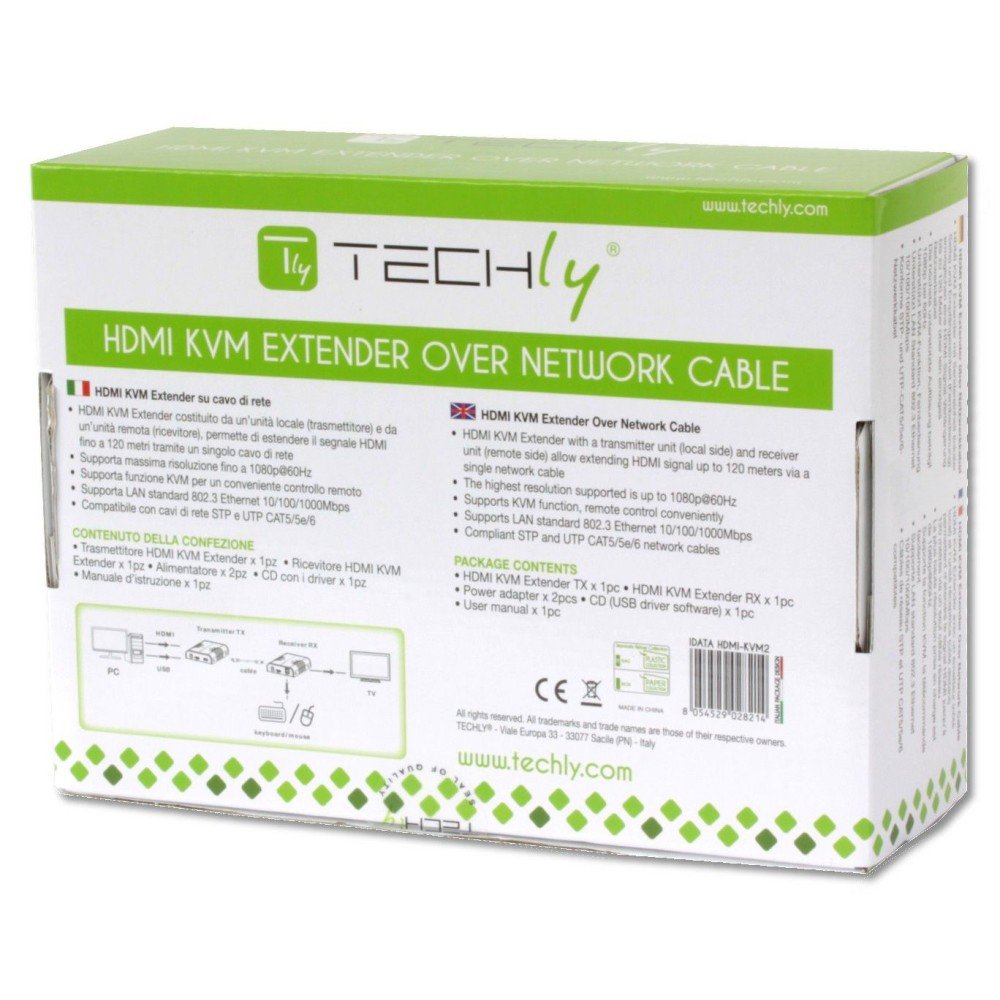 EAN 8054529028214 - Techly IDATA HDMI-KVM2 extensor KVM Transmisor y receptor imagen 9