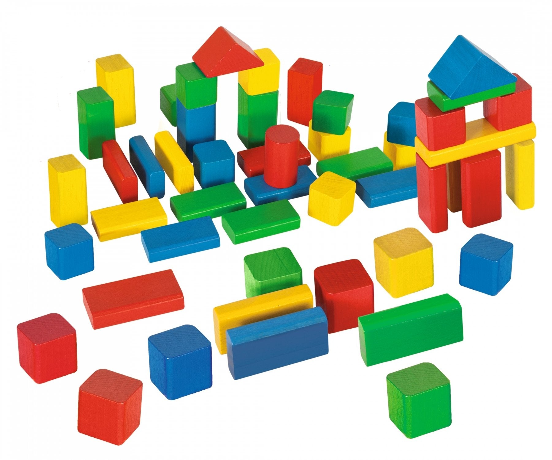 Eichhorn Bloques De Construcción De Madera De Colores 50, Juguetes De Construcción 100050161