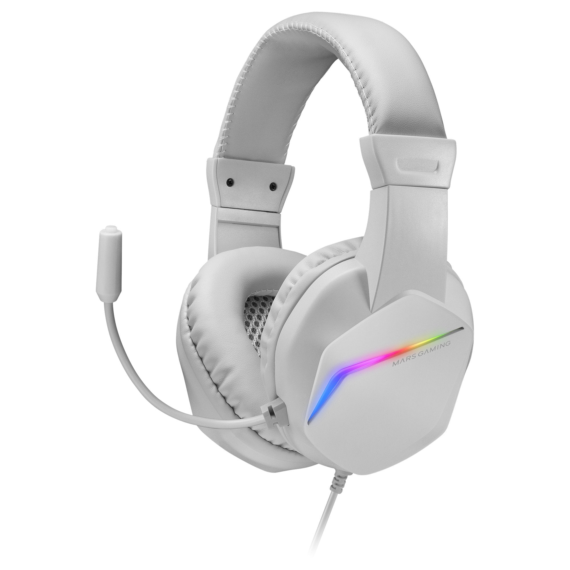 Auriculares Gaming Con Micrófono Mars Gaming Mh122 Jack 3.5 Blancos