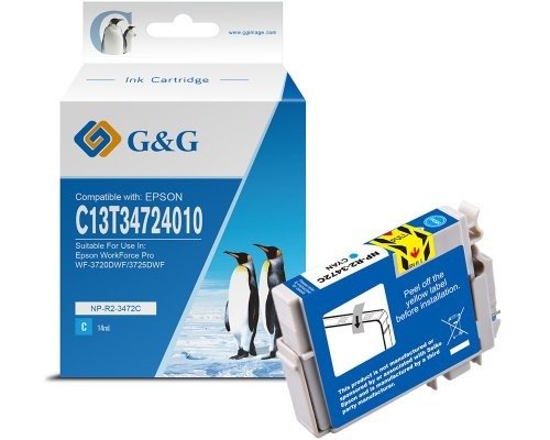 Tinta G&G Compatible Con Epson 34xl C13t34724012 Xl-Cyan