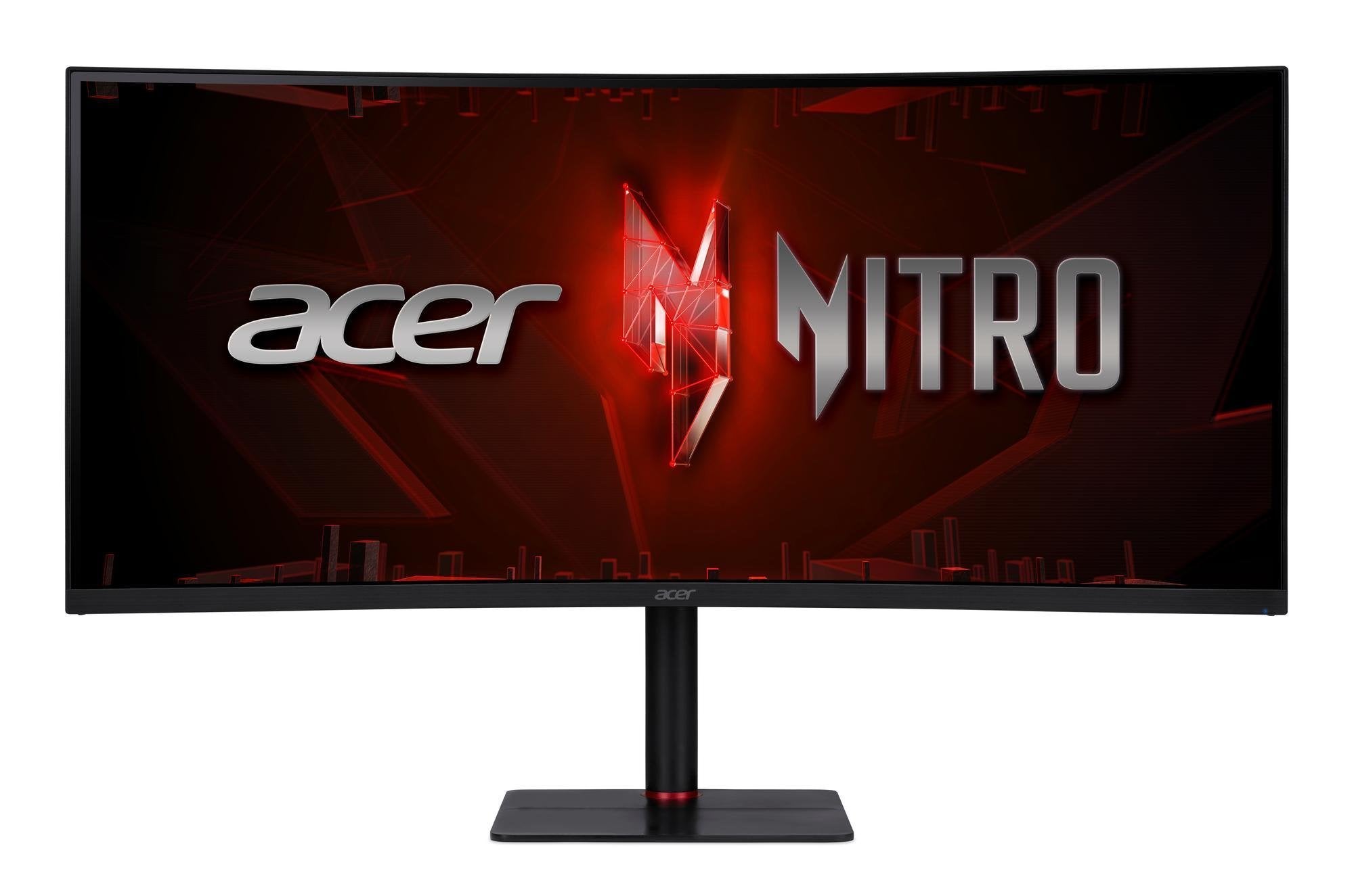 Monitor Acer Nitro Xv345curv3 Gaming  (34 Pulgadas), Negro, Qhd, Va, Usb-C, Conmutador Kvm, Curvo, Panel De 180 Hz)