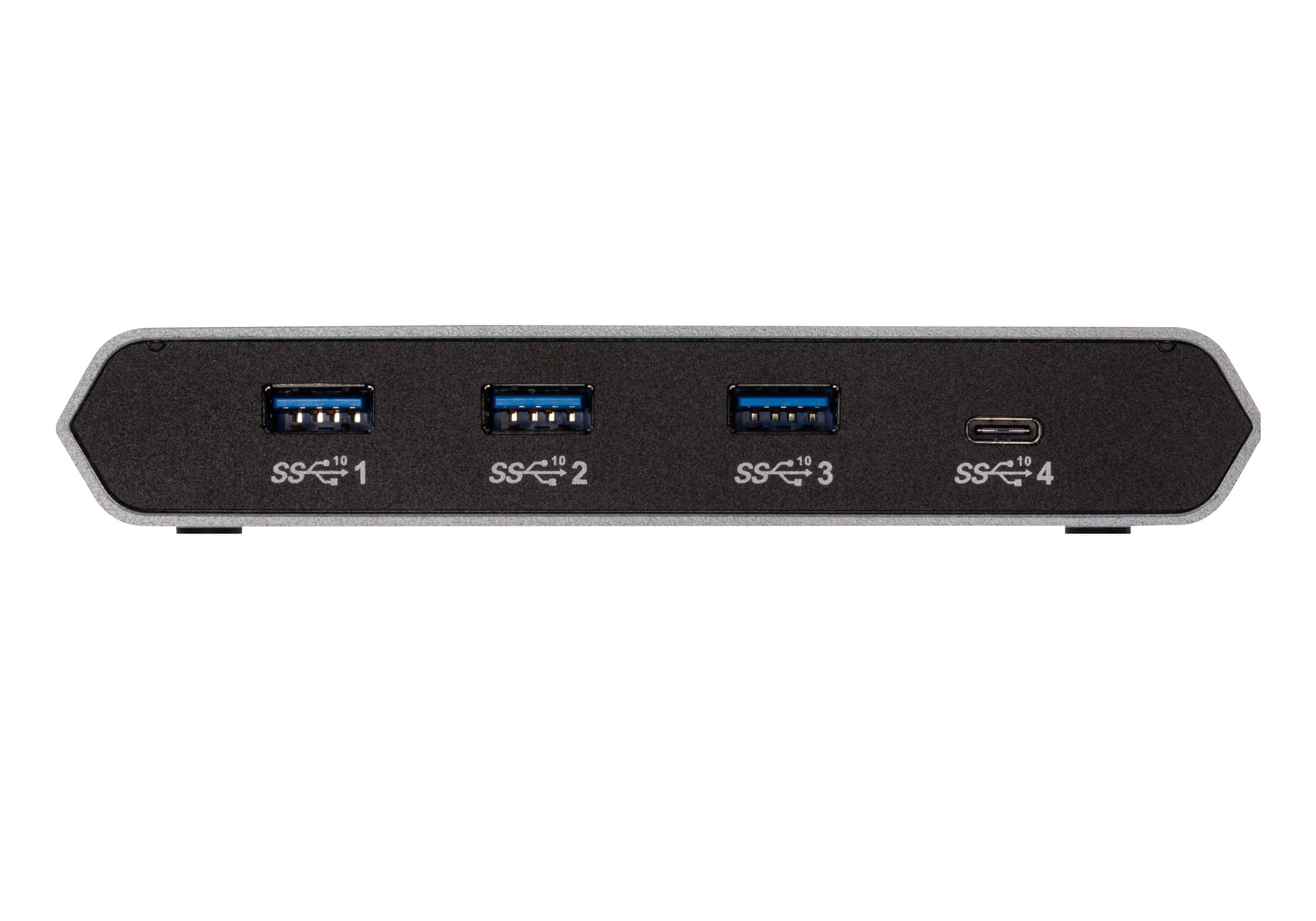 Switch Compartido Aten Us3342 De 2 Puertos Usb 3.2 Usb-C Gen 2 Con Paso De Alimentación