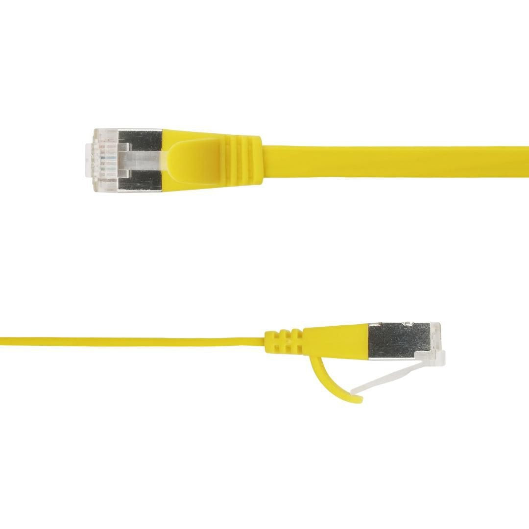 Flat U/Ftp Cat6a Yellow 1m Awg 32/7, Pvc, 1 85x6mm Stp-Fl6a-00100-Gl