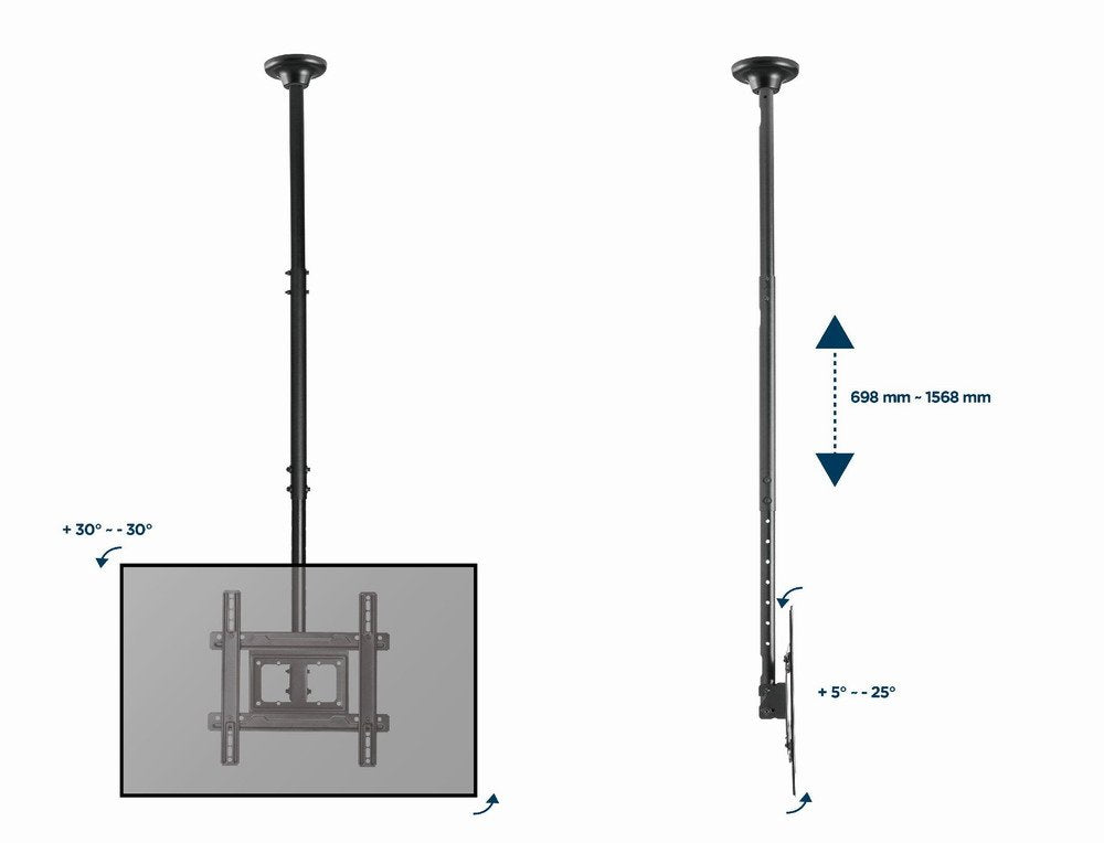 EAN 8716309128087 - Gembird CM-70ST-01 soporte para TV 177,8 cm (70") Negro imagen 7