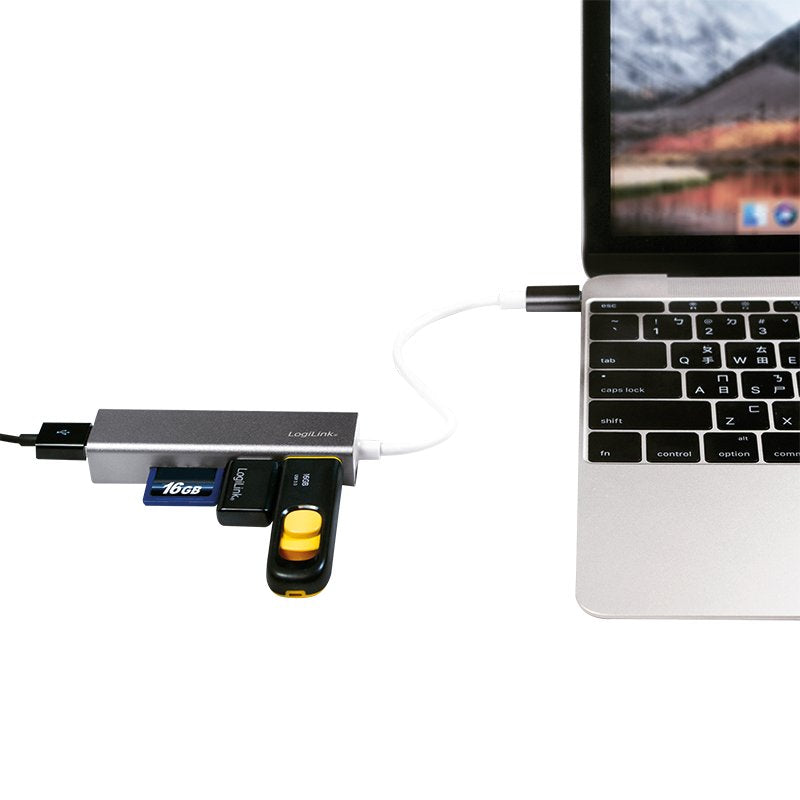 Logilink Ua0305 Hub De Interfaz Usb 3.2 Gen 1 (3.1 Gen 1) Type-C 5000 Mbit/S Aluminio