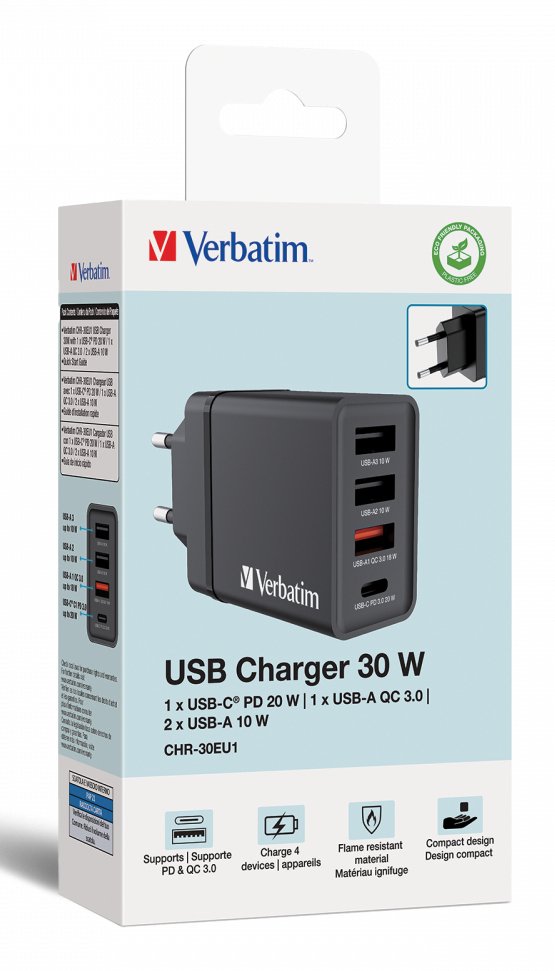 EAN 0023942497004 - Verbatim 49700 cargador de dispositivo móvil Universal Negro Corriente alterna Carga rápida Interior imagen 12