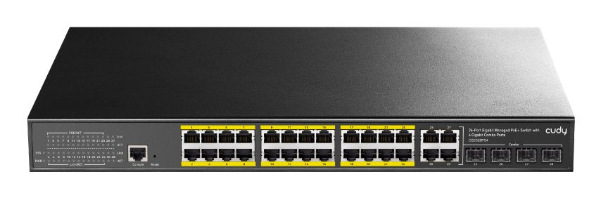 Cudy Gs2028ps4 Gestionado L2 Gigabit Ethernet (10/100/1000) Energía Sobre Ethernet (Poe) 1u Negro