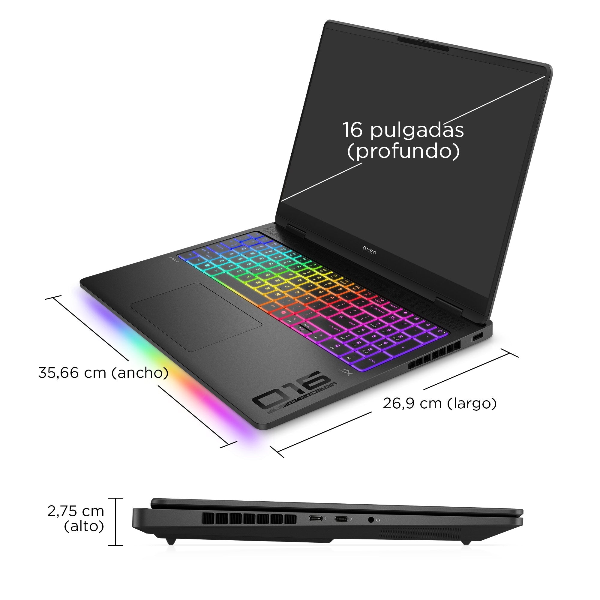 EAN 198990457772 - HP OMEN MAX 16-ah0000ns Intel Core Ultra 9 275HX Portátil 40,6 cm (16") WQXGA 32 GB DDR5-SDRAM 1 TB SSD NV imagen 6