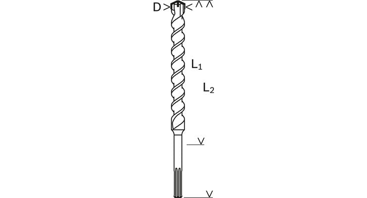 Bosch Professional Sds Max-4, Ø 12 Mm, Longitud Útil 400 Mm 2608833960