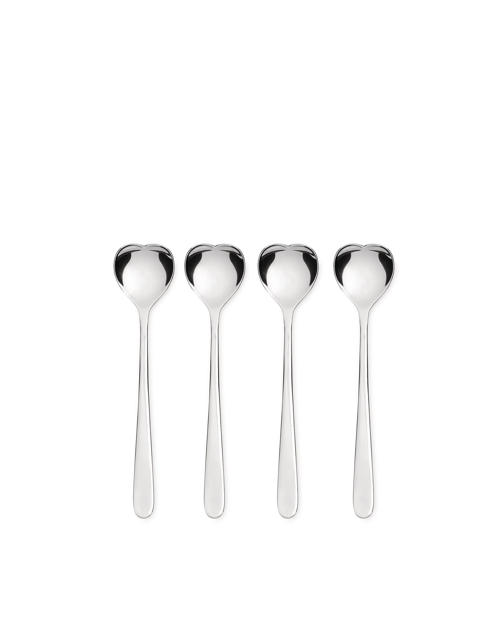 Alessi Ammi01cus4 Big Love Ammi01cus4 Design Eislöffel Set, Edelstahl, 4 Piezase