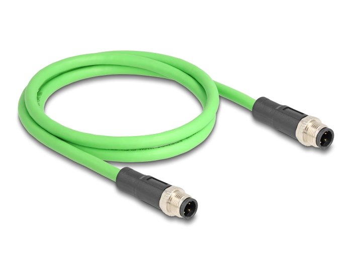 Delock 80416 Cable M12 Codificado D 4 Pin Macho A Macho Pur (Tpu) 1 M