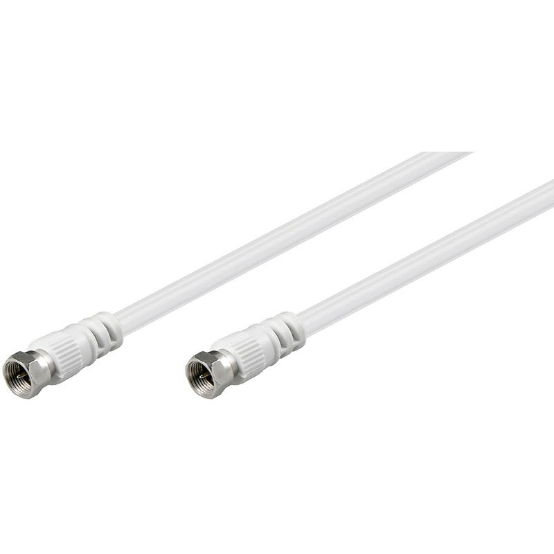 Sat Connection Cable, White, 20 M - F Plug <=> F Plug