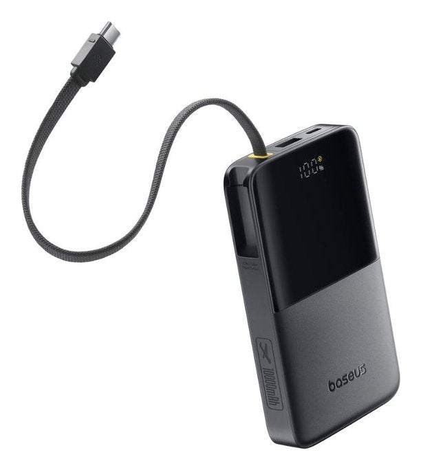 Enerfill Fc51 Bipow2 Pro Digital Display Power Bank With Built-In Cable 10000mah 22.5w Cosmic Black