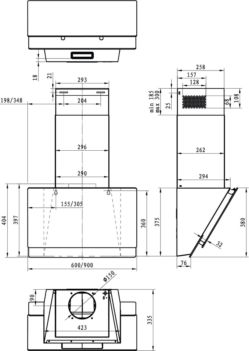 EAN 3838782389566 - Gorenje WHI649EXBG De pared Plata, Acero inoxidable 608 m³/h imagen 1