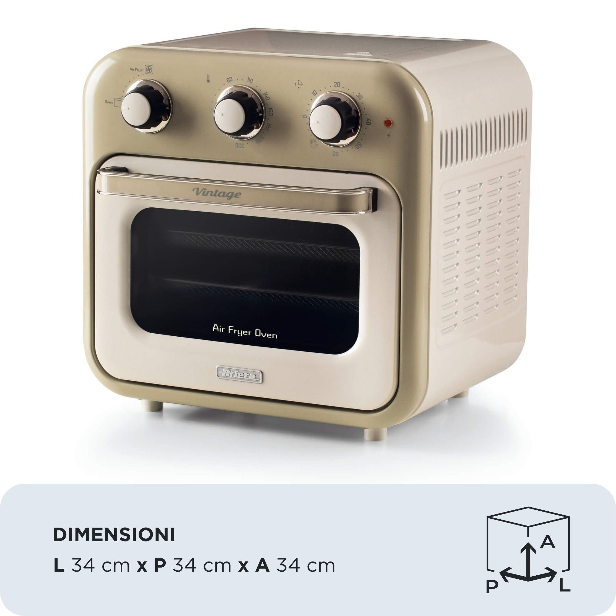 EAN 8003705122437 - Ariete 4632/03 Sencillo 16 L Independiente 1400 W Freidora de aire caliente Beige imagen 2