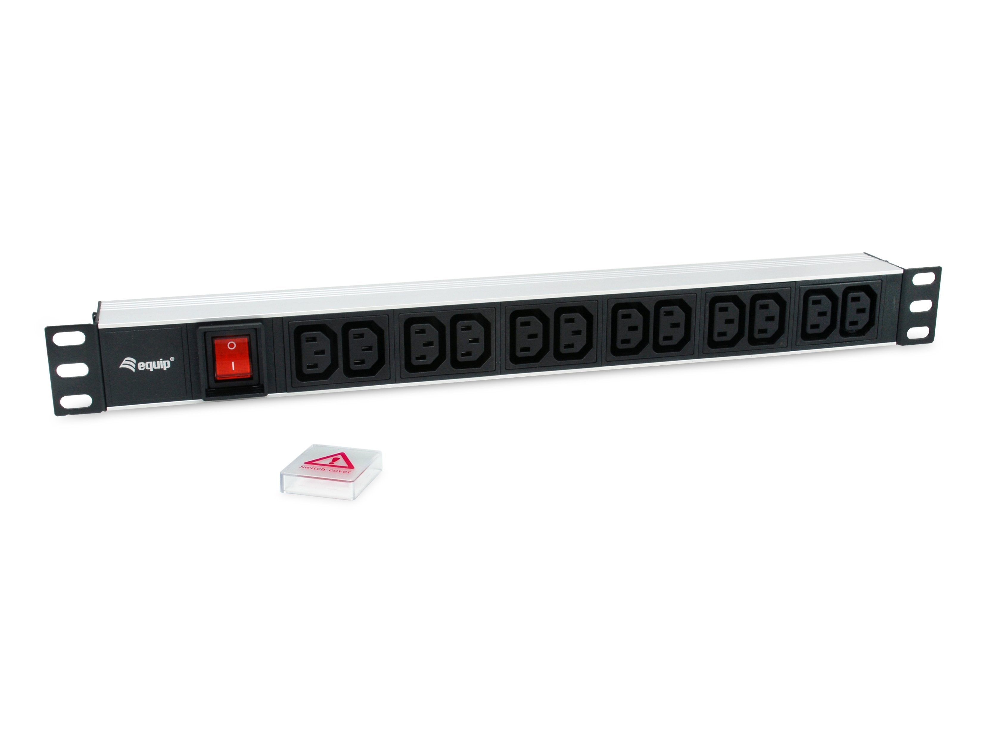 Regleta Alimentacion Aluminio Rack 19" 1u 12 Tomas Iec C13 Con Interruptor Cable 1.8m