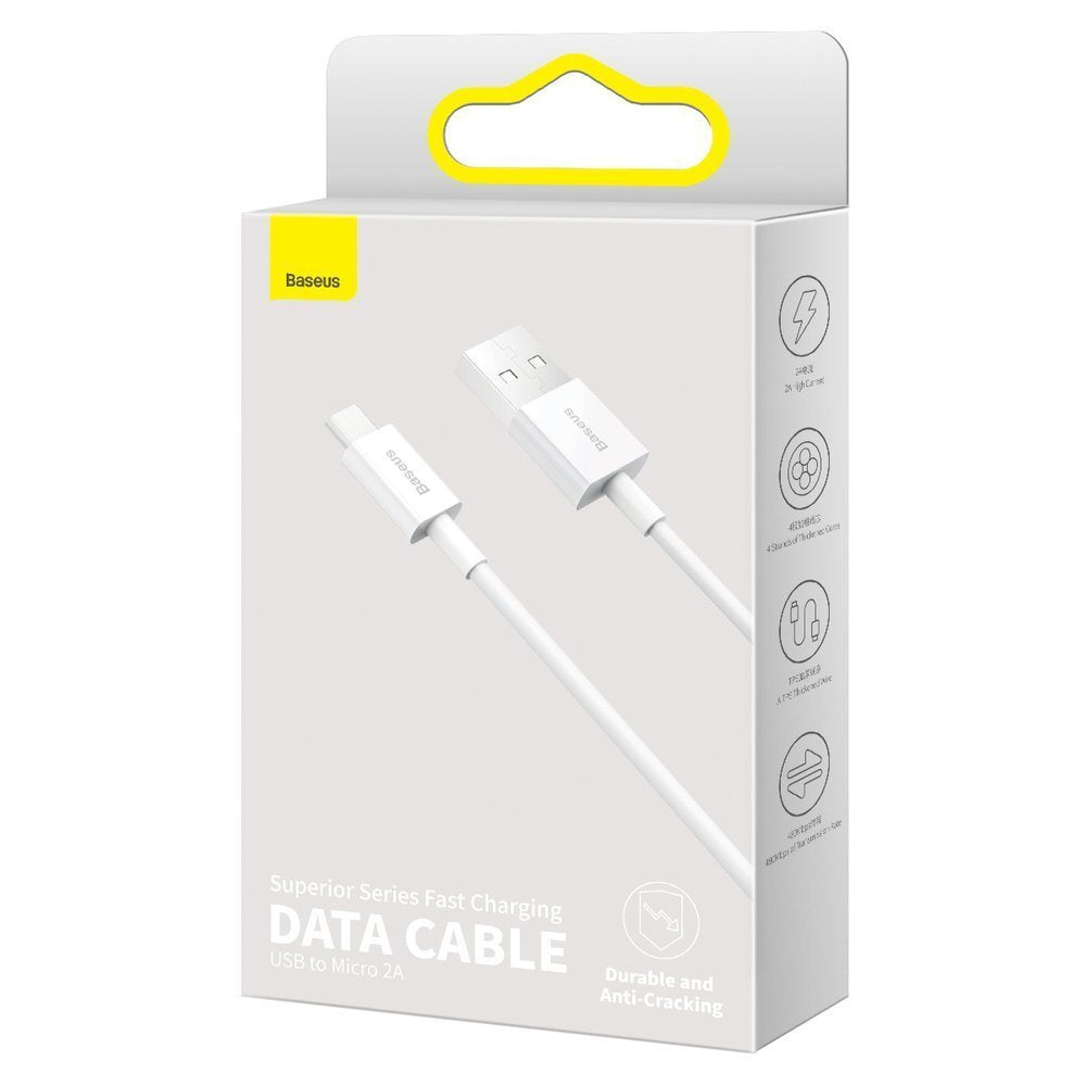 Kabel Usb Do Micro Usb Baseus Superior Series, 2a, 1m (Bialy)