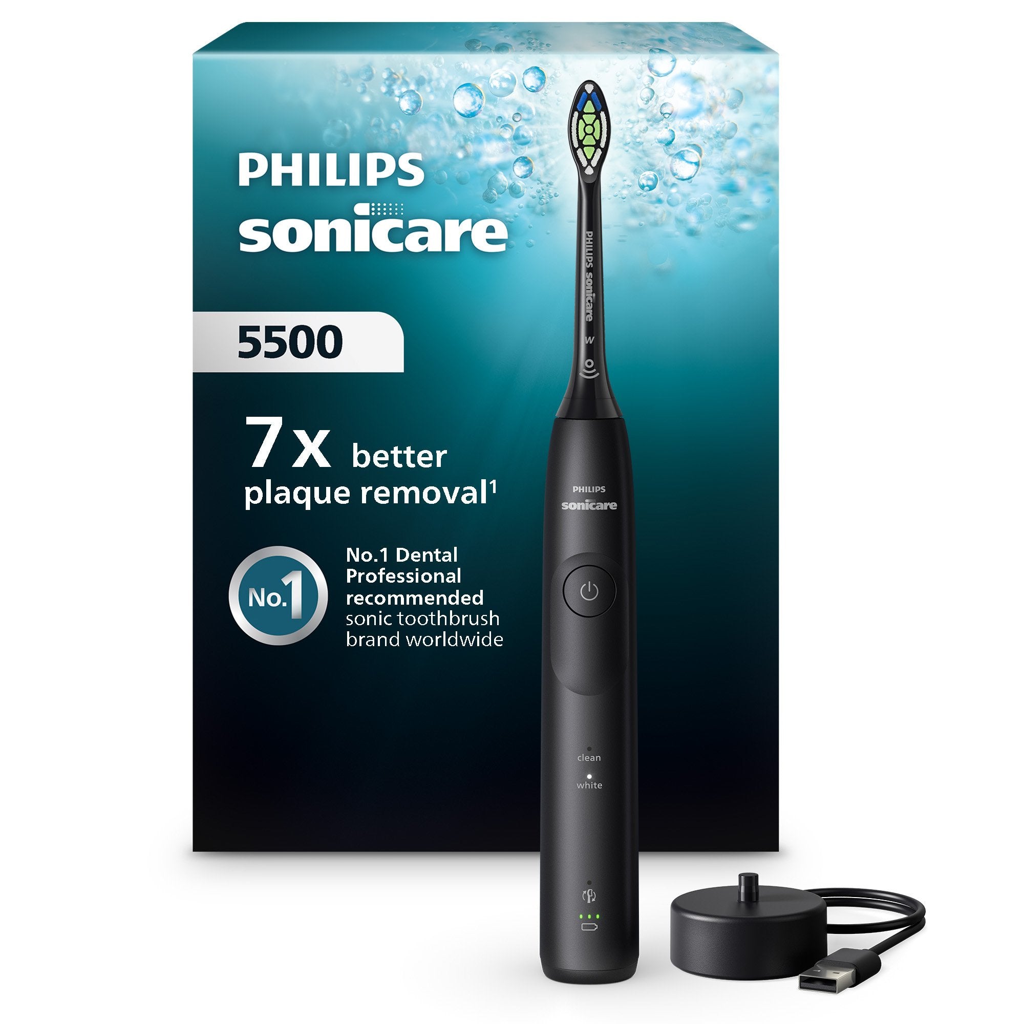 EAN 8720689021685 - Philips Sonicare 5500 series HX7111/01 cepillo eléctrico para dientes Adulto Cepillo dental sónico Negro imagen 2