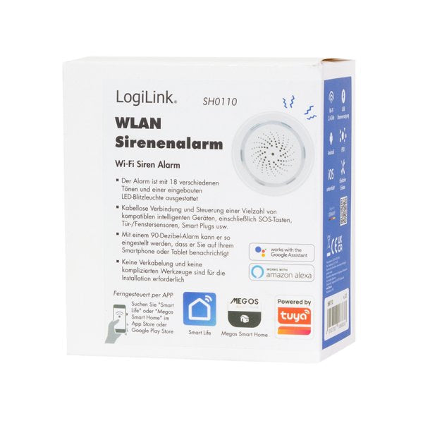 Alarma Con Sirena Inteligente Wi-Fi, Compatible Con Tuya.