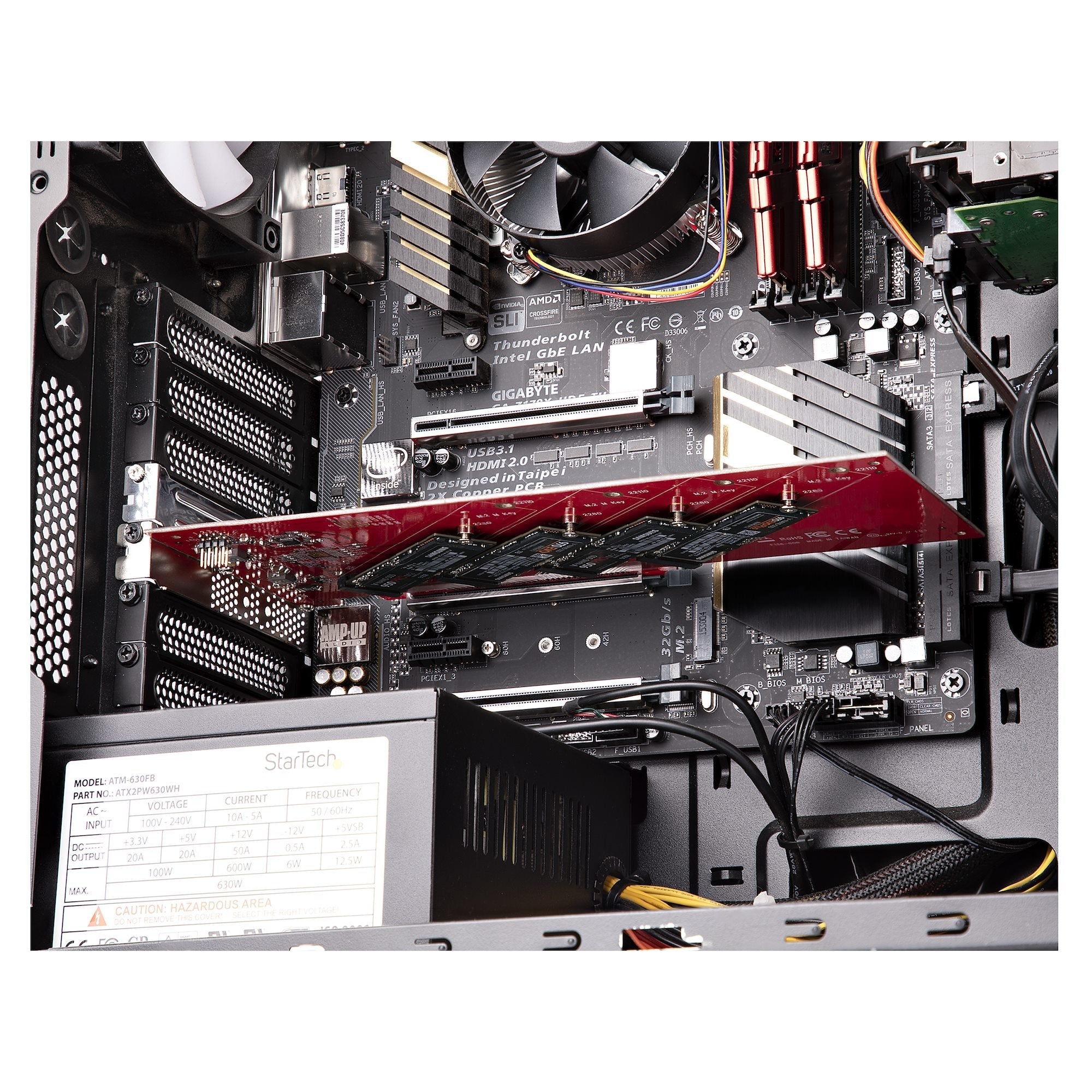 Startech.Com Quad-M2-Pcie-Card-B Tarjeta Y Adaptador De Interfaz Interno M.2