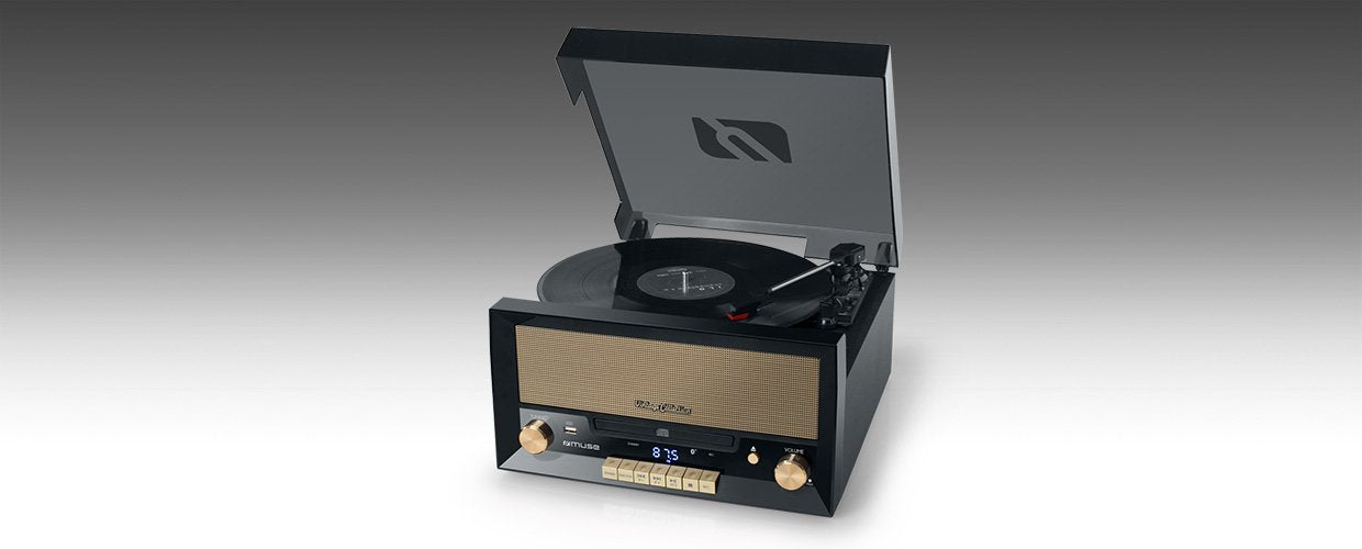 Muse Lector De Vinilo Mt-110 B Cd Bt Radio Encoder