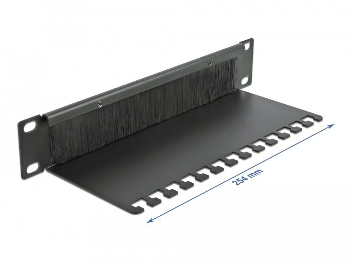 Delock 10? Cablemanagement Bürstenleiste Mit Cableabfangplatte 1 He Schwarz