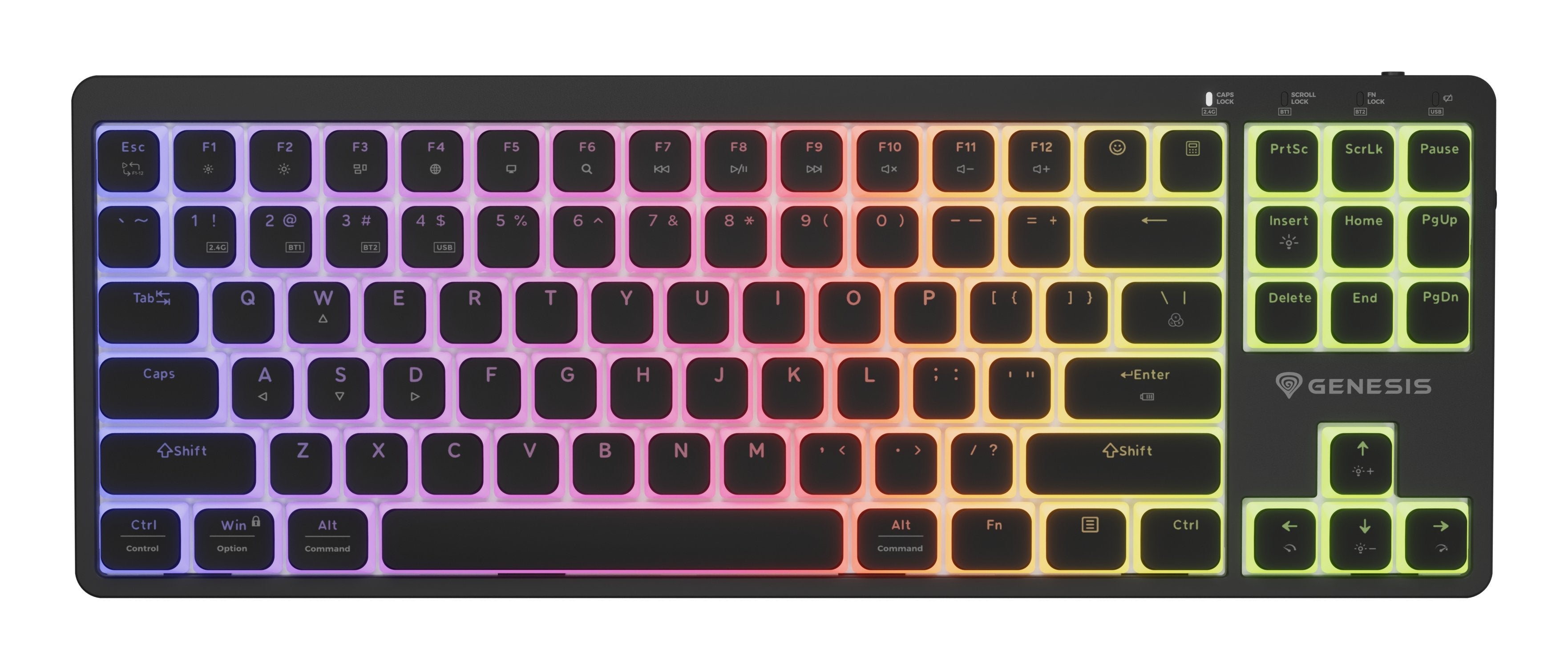 Genesis Thor 430 Mechanical, Wireless, Us Layout, Rgb, Silent Gaming Keyboard, Black