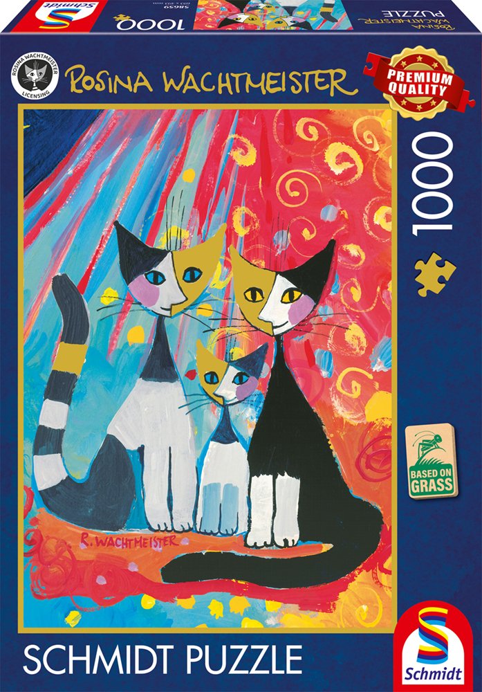 Schmidt Spiele Rosina Wachtmeister: Familia De Gatos Felices, Rompecabezas De 1000 Piezas 58659