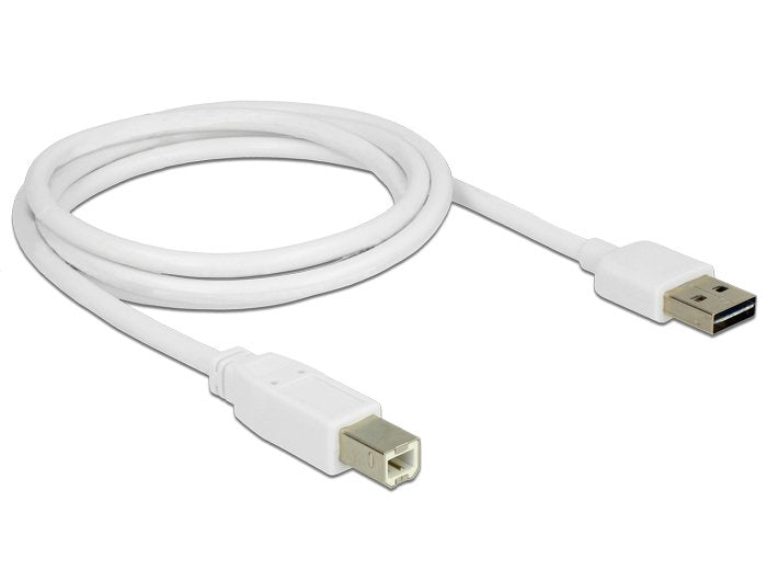 Delock Cable Easy-Usb 2.0 Typ-A Stecker > Usb 2.0 Typ-B Stecker 1 M Weiss